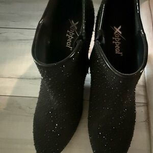 Sparkly Black Ankle Boots
